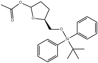 2-FURANOL, 5-[[[(1,1-DIMETHYLETHYL)DIPHENYLSILYL]OXY]METHYL]TETRAHYDRO-, ACETATE 结构式