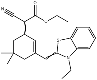 2-CYCLOHEXENE-D1,A-ACETIC ACID, A-CYANO-3-[(3-ETHYL-2-BENZOTHIAZOLINYLIDENE)METHYL]-5,5-DIMETHYL-, ETHYL ESTER 结构式