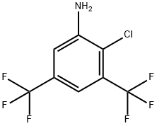 3,5-双(三氟甲基)-2-氯苯胺 结构式