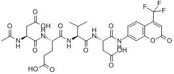 AC-ASP-GLU-VAL-ASP-7-氨基-4-三氟甲基香豆素 结构式