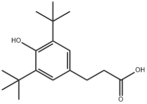 3-(3,5-二叔丁基-4-羟基苯基)丙酸 结构式