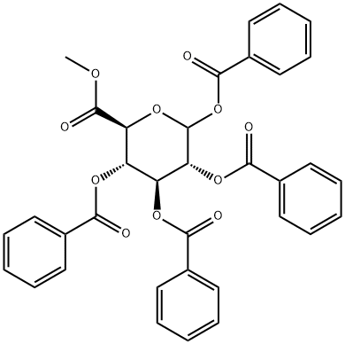 1,2,3,4-四-O-苯甲酰-D-葡糖醛酸甲酯 结构式