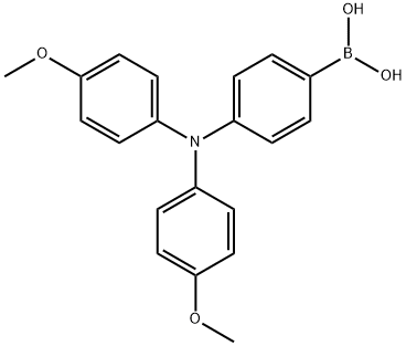4,4'-二甲氧基-4''-硼酸三苯胺 结构式
