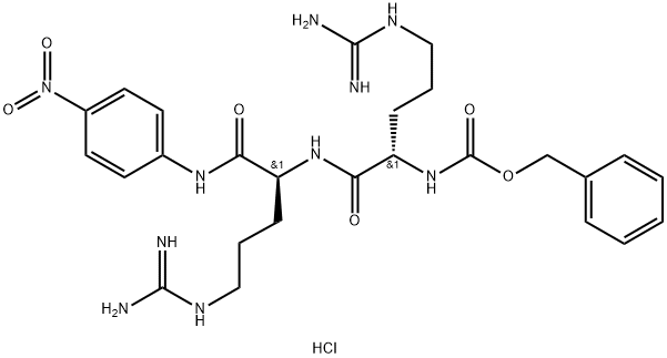 Z-精氨酸-精氨酸-对硝基苯胺二盐酸盐 结构式