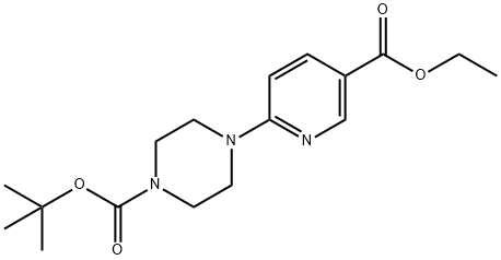 4-(5-乙氧羰基-吡啶-2-基)-哌嗪-1-甲酸叔丁酯 结构式