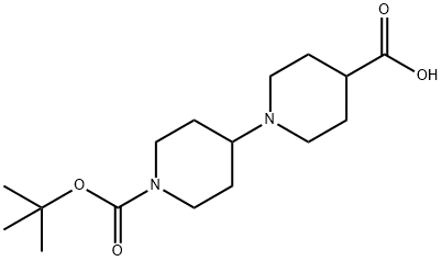 1-(1-(TERT-BUTOXYCARBONYL)PIPERIDIN-4-YL)PIPERIDINE-4-CARBOXYLIC ACID 结构式