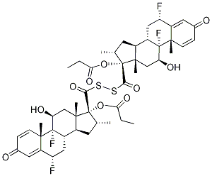 去氟甲基丙酸氟替卡松二硫化物 结构式