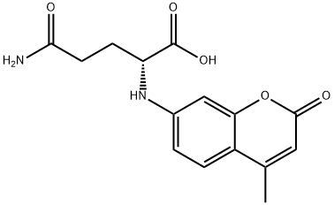 N5-(4-甲基-2-氧代-2H-苯并吡喃-7-基)-D-谷氨酰胺 结构式