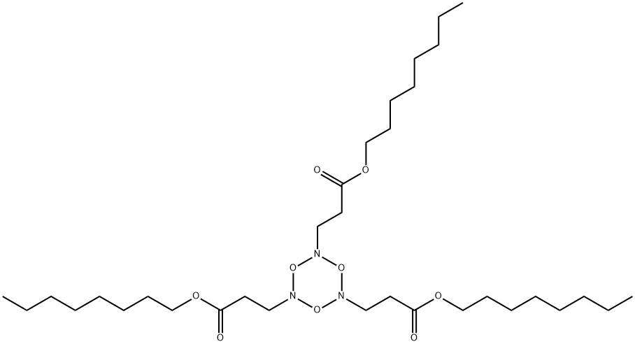 2,4,6-Trioxo-1,3,5-triazine-1,3,5(2H,4H,6H)-tripropionic acid trioctyl ester 结构式