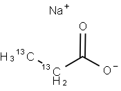 丙酸-2.3-13C2 钠盐 结构式