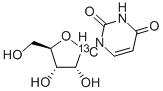 URIDINE (RIBOSE-1-13C) 结构式