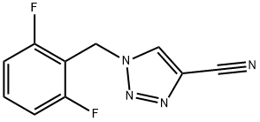4-氰基-1-(2,6-二氟苄基)-1H-1,2,3-三氮唑 结构式