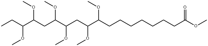 Methyl 9,10,12,13,15,16-hexamethoxyoctadecanoate 结构式