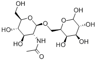 6-O-（2-乙酰氨基-2-脱氧-3-B-d-D-吡喃葡萄糖基）-D-吡喃半乳糖 结构式