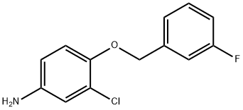 3-氯-4-(3-氟苄氧基)苯胺 结构式