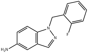 5-氨基-1-(2-氟苄基)-1H-吲唑 结构式