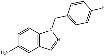 1-(4-FLUORO-BENZYL)-1H-INDAZOL-5-YLAMINE TRIHYDROCHLORIDE 结构式