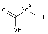 甘氨酸-2-13C 结构式