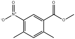 2,4-二甲基-5-硝基苯甲酸甲酯 结构式