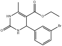 4-(3-溴苯基)-6-甲基-2-氧代-1,2,3,4-四氢嘧啶-5-羧酸乙酯 结构式