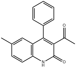 3-ACETYL-6-METHYL-4-PHENYLQUINOLIN-2(1H)-ONE 结构式