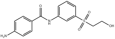 4-氨基-N-[3-(2-羟乙基)磺酰基]苯基苯甲酰胺 结构式