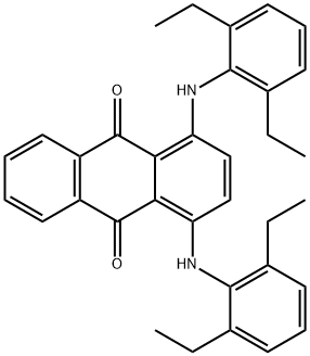 1,4-二(2,6-二乙基苯氨基)蒽醌 结构式