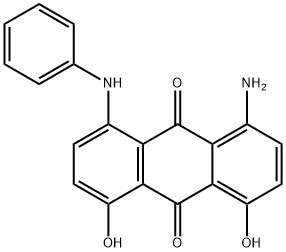 1-氨基-4,5-二羟基-8-(苯氨基)-9,10-蒽二酮 结构式