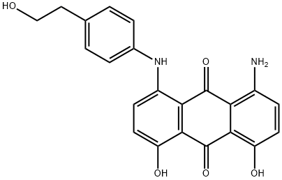 4-amino-1,8-dihydroxy-5-[[4-(2-hydroxyethyl)phenyl]amino]anthracene-9,10-dione 结构式