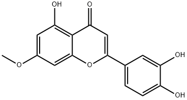羟基芫花素 结构式
