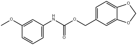 Carbamic acid, (3-methoxyphenyl)-, 1,3-benzodioxol-5-ylmethyl ester (9CI) 结构式