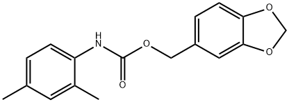 Carbamic acid, (2,4-dimethylphenyl)-, 1,3-benzodioxol-5-ylmethyl ester (9CI) 结构式