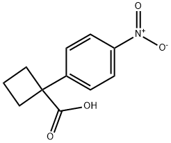 1-(4-硝基苯基)环丁烷羧酸 结构式