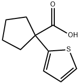 1-(thiophen-2-yl)cyclopentanecarboxylic acid 结构式