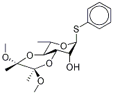 Phenyl 3,4-O-(2,3-Dimethoxybutan-2,3-diyl)-1-thio-α-L-rhamnopyranoside 结构式