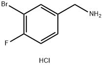 3-溴-4-氟苯甲胺 盐酸盐 结构式