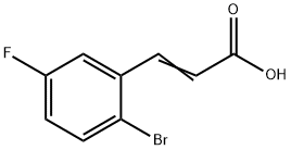 2-溴-5-氟肉桂酸 结构式