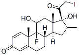 9Α-氟-21-碘-16Α-甲基孕甾-1,4-二烯-11Β,17Α-二醇-3,20-二酮 结构式