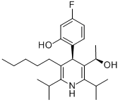 3-Pyridinemethanol, 4-(4-fluoro-2-hydroxyphenyl)-a-methyl-2,6-bis(1-methylethyl)-5-pentyl-, (aR,4R)-rel- (9CI) 结构式