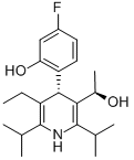 (AR,4S)-REL-5-乙基-4-(4-氟-2-羟基苯基)-A-甲基-2,6-双(1-甲基乙基)-3-吡啶甲醇 结构式