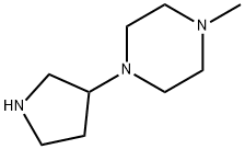 1-甲基-4-吡咯烷-3-基哌嗪三盐酸盐 结构式