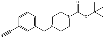 tert-Butyl 4-(3-cyanobenzyl)piperazine-1-carboxylate 结构式