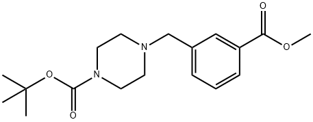 4-(3-(甲氧基羰基)苄基)哌嗪-1-羧酸叔丁酯 结构式