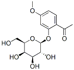 2-乙酰基-5-甲氧苯基Β-D-吡喃葡萄糖苷 结构式