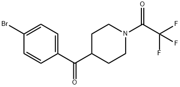 (4-溴苯基)[1-(三氟乙酰基)-4-哌啶基]甲酮 结构式