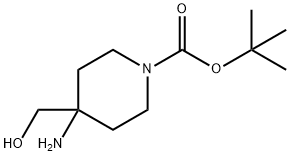 1-BOC-4-氨基-哌啶-4-甲醇 结构式
