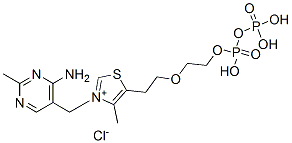 2-(1-hydroxyethyl)thiamine pyrophosphate 结构式