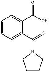 2-[(吡咯烷-1-基)羰基]苯甲酸 结构式