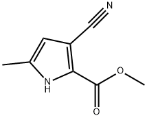 1H-Pyrrole-2-carboxylicacid,3-cyano-5-methyl-,methylester(9CI) 结构式