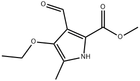1H-Pyrrole-2-carboxylicacid,4-ethoxy-3-formyl-5-methyl-,methylester(9CI) 结构式